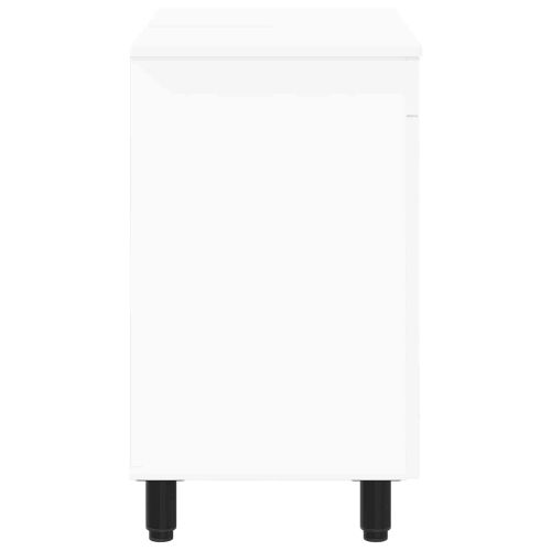 Шкаф със светло за баня Бяло 60 x 35 x 60 см