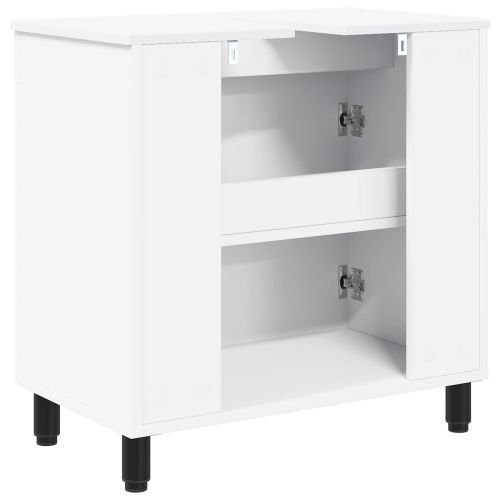Шкаф със светло за баня Бяло 60 x 35 x 60 см