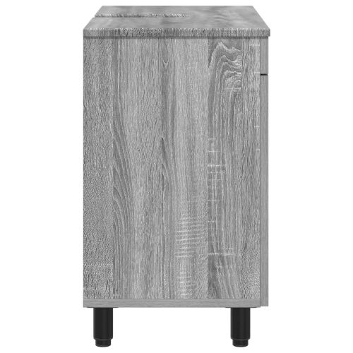 Шкаф със светло за баня Сив Сонома 60 x 35 x 60 см