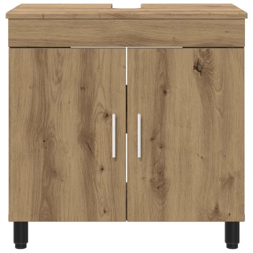 Шкаф със светло за баня Дъб артизан 60 x 35 x 60 см
