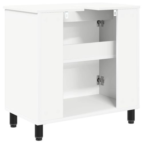 Шкаф със светло за баня Бяло 60 x 35 x 60 см