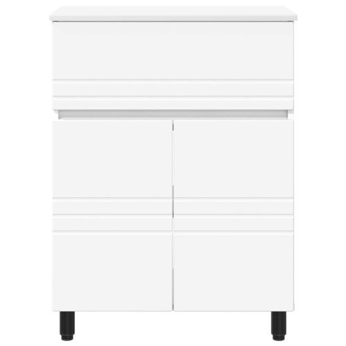 Шкаф със светло за баня Бяло 60 x 35 x 80 см