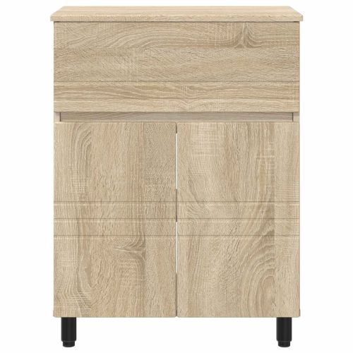 Шкаф със светло за баня Дъб сонома 60 x 35 x 80 см