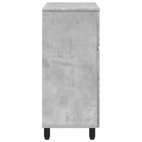 Шкаф със светло за баня Бетонно сиво 60 x 35 x 80 см