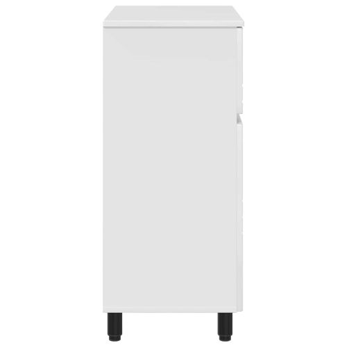 Шкаф със светло за баня Бял гланц 60 x 35 x 80 см