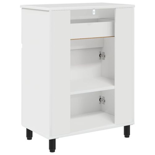 Шкаф със светло за баня Бял гланц 60 x 35 x 80 см