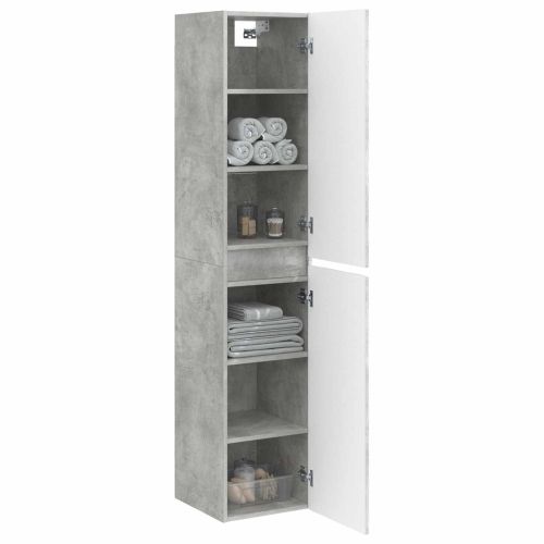 Стенно Баня Кабинет Бетонно сиво 33 x 34,5 x 160 см