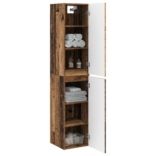 Стенно Баня Кабинет Старо дърво 33 x 34,5 x 160 см