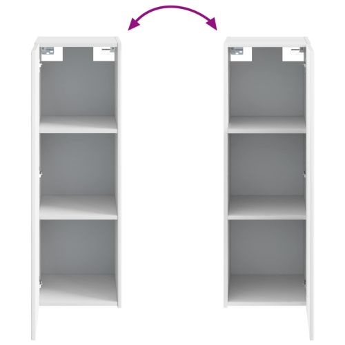 Стенно Баня Кабинет Бял гланц 33 x 34,5 x 100 см