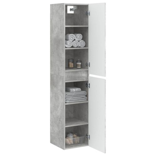 Стенно Баня Кабинет Бетонно сиво 33 x 34,5 x 160 см