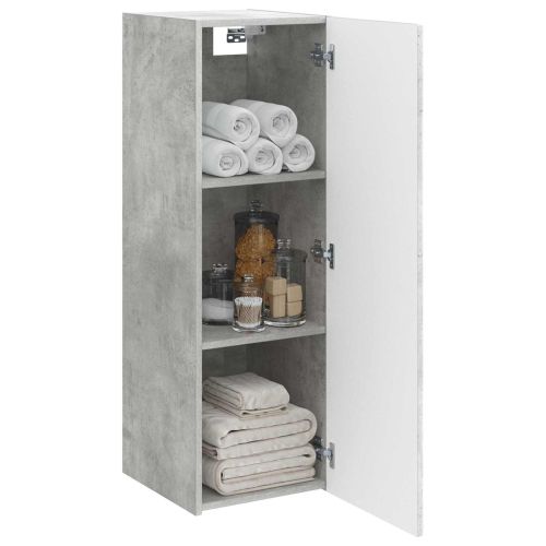 Стенно Баня Кабинет Бетонно сиво 33 x 34,5 x 100 см