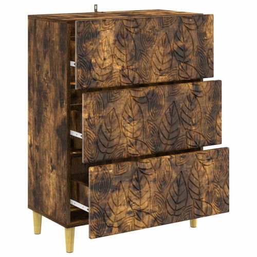 Чекмеджетен шкаф Опушен дъб 66 x 34,5 x 90 см