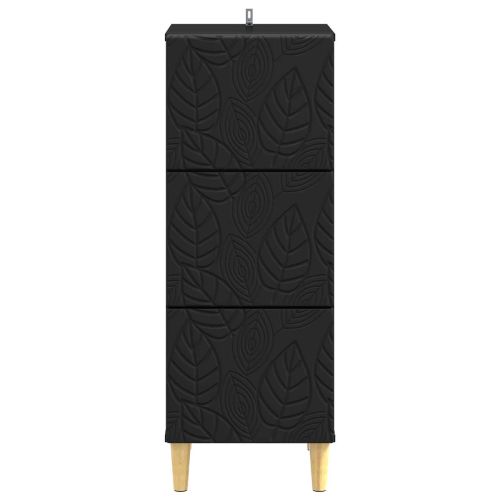 Чекмеджетен шкаф Черно 33 x 34,5 x 90 см Инженерна дървесина