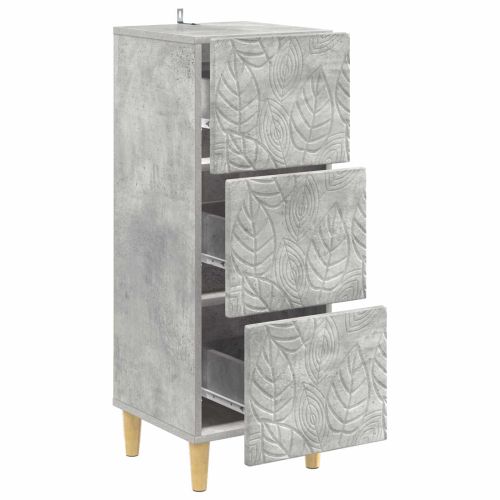 Чекмеджетен шкаф Бетонно сиво 33 x 34,5 x 90 см
