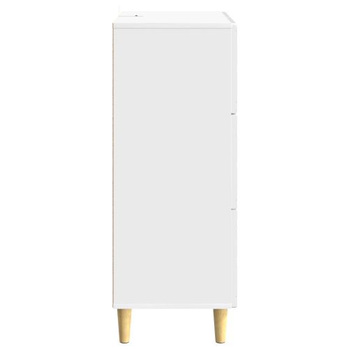 Чекмеджетен шкаф Бял гланц 33 x 34,5 x 90 см