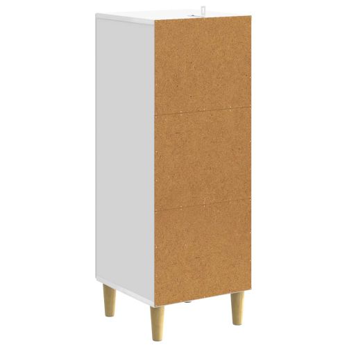 Чекмеджетен шкаф Бял гланц 33 x 34,5 x 90 см