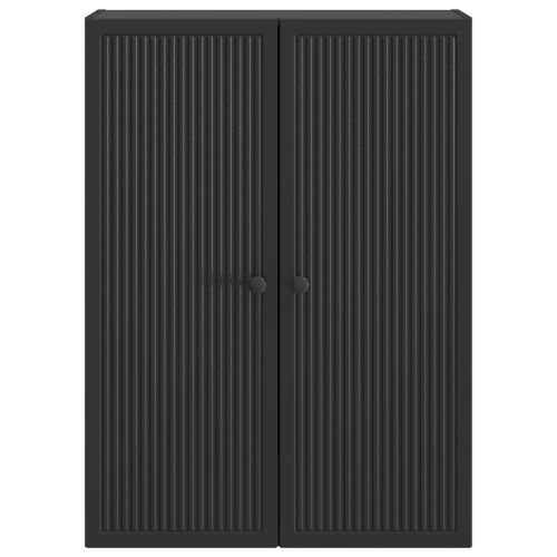 Стенно шкафче Черно 66 x 34,5 x 90 см Инженерна дървесина