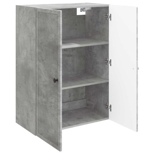 Стенно шкафче Бетонно сиво 66 x 34,5 x 90 см