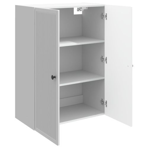 Стенно шкафче Бял гланц 66 x 34,5 x 90 см Инженерна дървесина