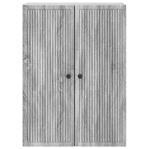 Стенно шкафче Сив Сонома 66 x 34,5 x 90 см Инженерна дървесина