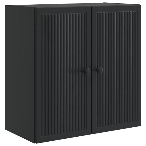 Стенно шкафче Черно 59 x 31 x 60 см Инженерна дървесина