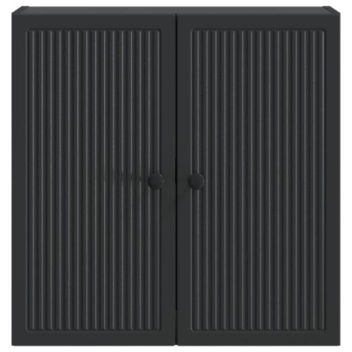 Стенно шкафче Черно 59 x 31 x 60 см Инженерна дървесина