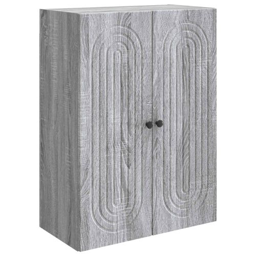 Стенно шкафче Сив Сонома 66 x 34,5 x 90 см Инженерна дървесина