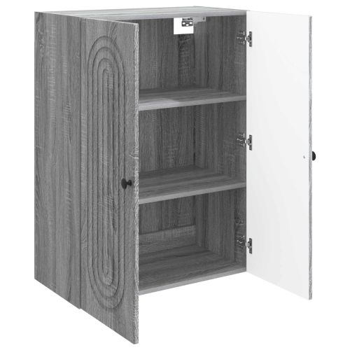 Стенно шкафче Сив Сонома 66 x 34,5 x 90 см Инженерна дървесина