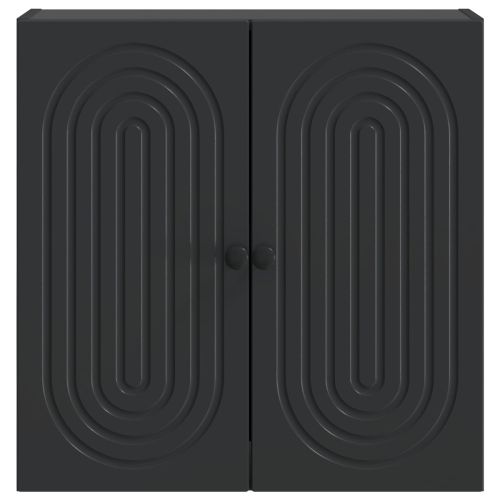 Стенно шкафче Черно 59 x 31 x 60 см Инженерна дървесина