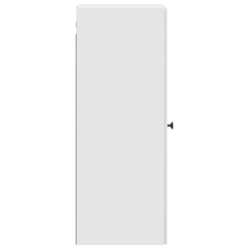 Стенно шкафче Бял гланц 33 x 34,5 x 90 см Инженерна дървесина