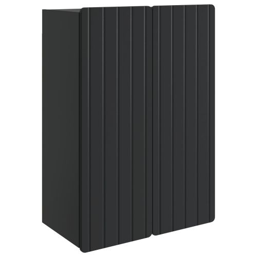 Стенно шкафче Черно 66 x 34,5 x 92 см Инженерна дървесина