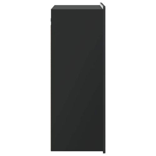Стенно шкафче Черно 66 x 34,5 x 92 см Инженерна дървесина