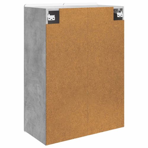 Стенно шкафче Бетонно сиво 66 x 34,5 x 92 см