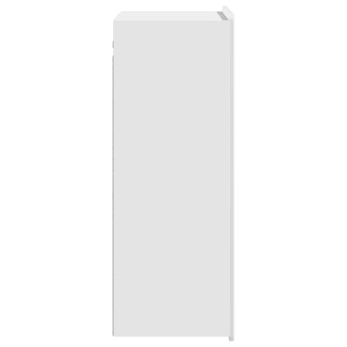 Стенно шкафче Бял гланц 66 x 34,5 x 92 см Инженерна дървесина