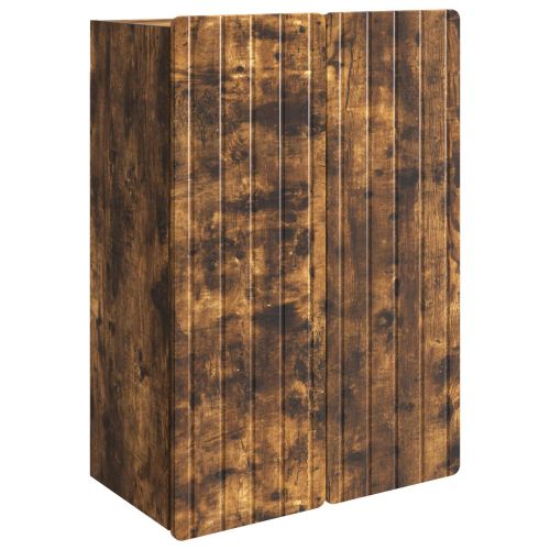 Стенно шкафче Опушен дъб 66 x 34,5 x 92 см Инженерна дървесина
