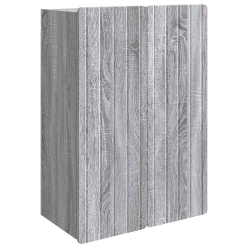 Стенно шкафче Сив Сонома 66 x 34,5 x 92 см Инженерна дървесина