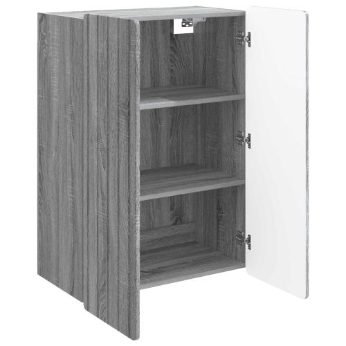 Стенно шкафче Сив Сонома 66 x 34,5 x 92 см Инженерна дървесина