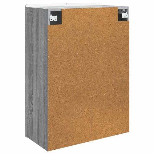 Стенно шкафче Сив Сонома 66 x 34,5 x 92 см Инженерна дървесина
