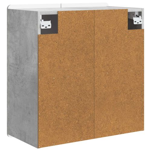 Стенно шкафче Бетонно сиво 59 x 31 x 64 см Инженерна дървесина