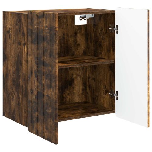 Стенно шкафче Опушен дъб 59 x 31 x 64 см Инженерна дървесина