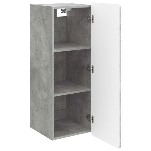 Стенно шкафче Бетонно сиво 33 x 34,5 x 94 см