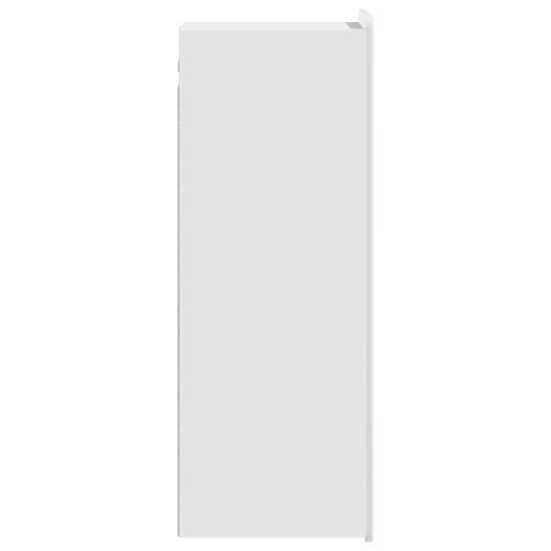 Стенно шкафче Бял гланц 33 x 34,5 x 94 см Инженерна дървесина