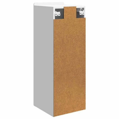 Стенно шкафче Бял гланц 33 x 34,5 x 94 см Инженерна дървесина
