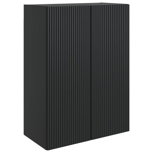 Стенно шкафче Черно 66 x 34,5 x 90 см Инженерна дървесина