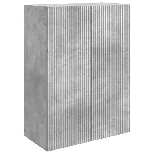 Стенно шкафче Бетонно сиво 66 x 34,5 x 90 см
