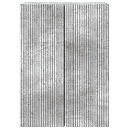 Стенно шкафче Бетонно сиво 66 x 34,5 x 90 см