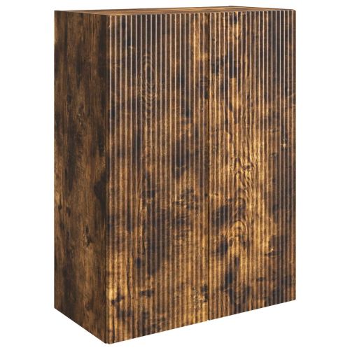 Стенно шкафче Опушен дъб 66 x 34,5 x 90 см Инженерна дървесина
