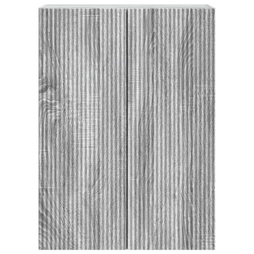Стенно шкафче Сив Сонома 66 x 34,5 x 90 см Инженерна дървесина