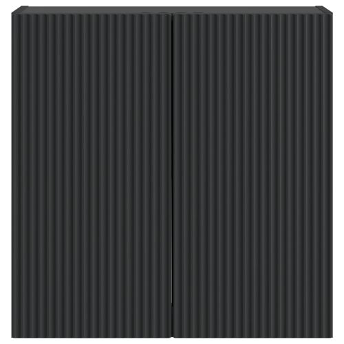Стенно шкафче Черно 59 x 31 x 60 см Инженерна дървесина