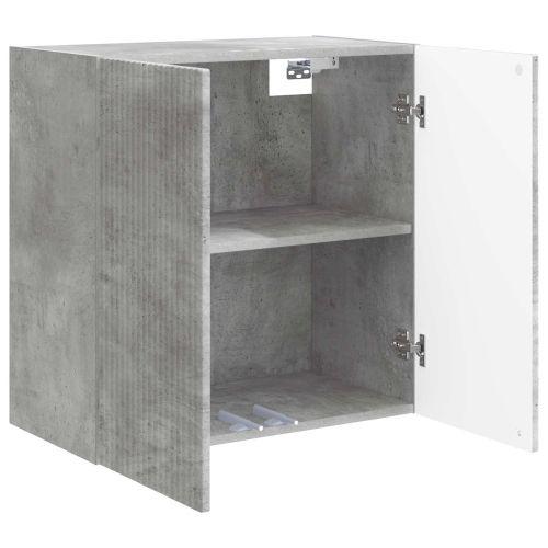 Стенно шкафче Бетонно сиво 59 x 31 x 60 см Инженерна дървесина